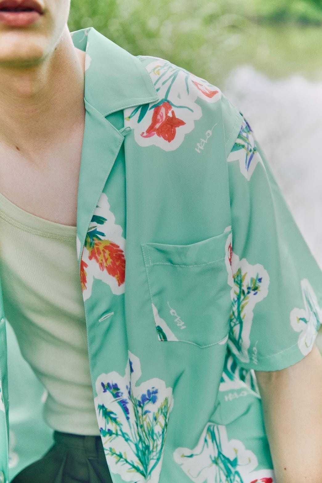 HOLO MARKET/ホロマーケット/HMV S/S SHIRTS/総柄アロハ半袖シャツ GREEN 1