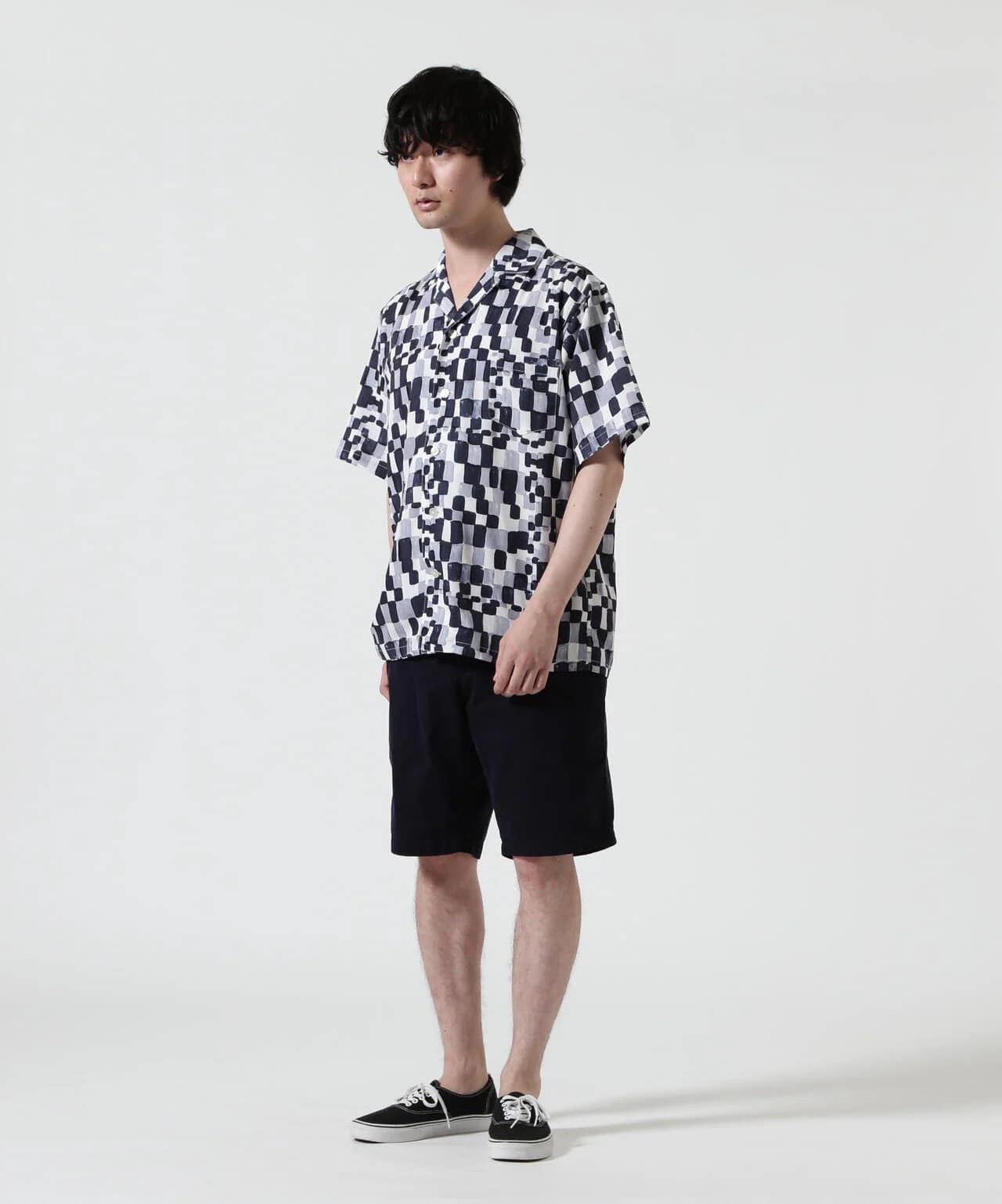 HOLO MARKET/ホロマーケット/HMV S/S SHIRTS/総柄アロハ半袖シャツ CHARCOAL 1