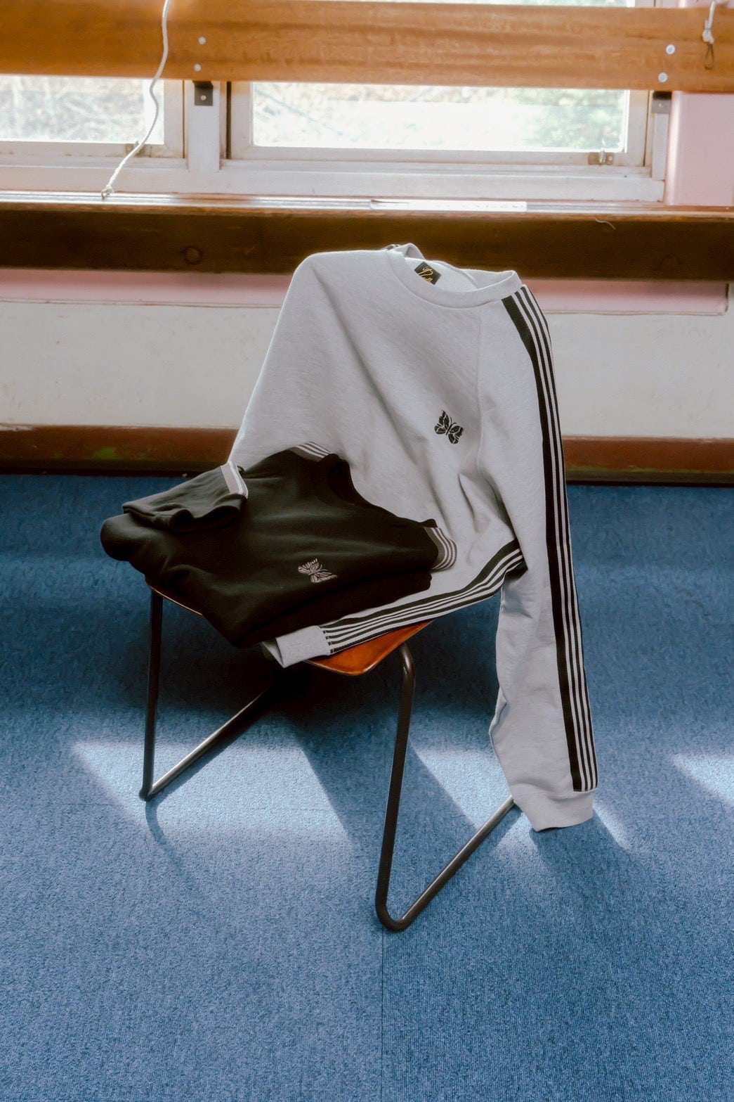 Needles/ニードルズ/【B'2nd EXCLUSIVE】Track Crew Neck - Cotton Jersey GRAY×GRAY S