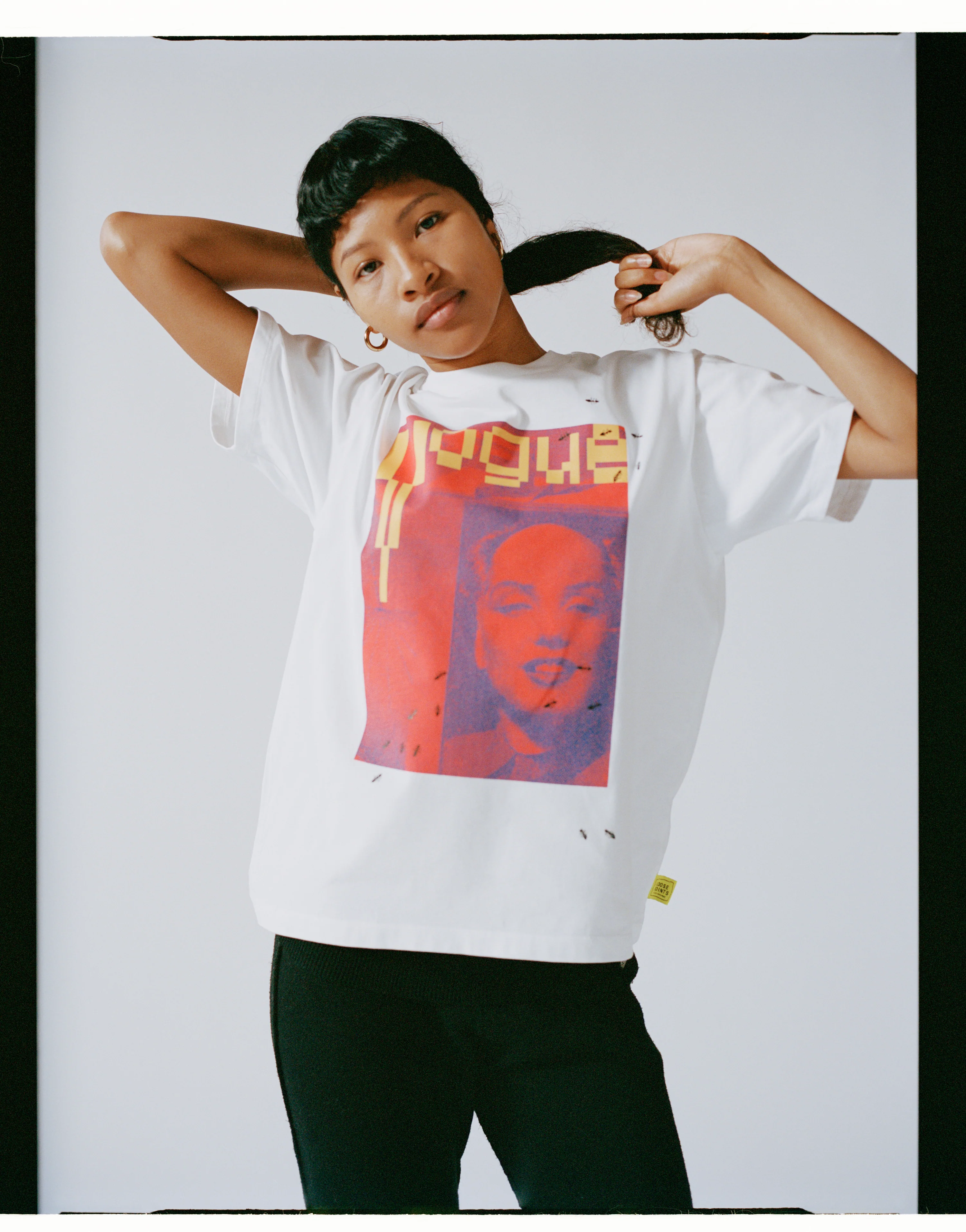 loosejoints/ルーズジョインツ/ORIGATO PLASTICO (HAJIME TACHIBANA ＋ MATERIAL) - 'MONACO-VOGUE' S/S TEE WHITE S
