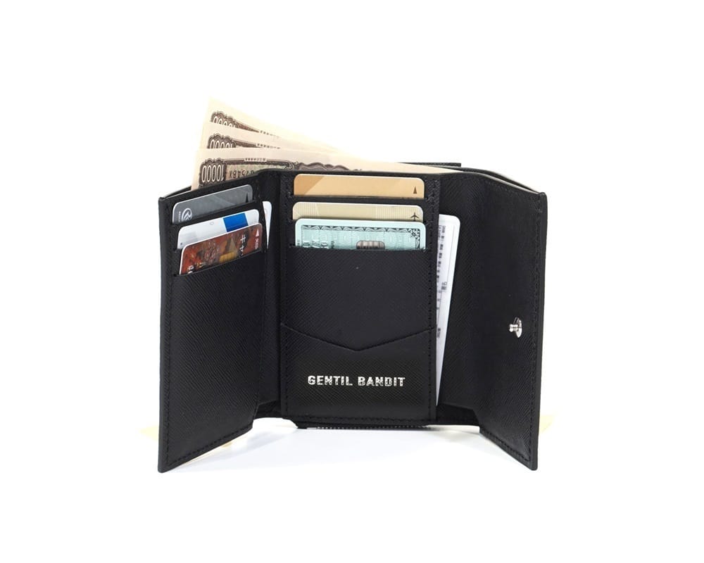 GENTIL BANDIT/ジャンティバンティ/トライフォールドウォレット カーキカモ F