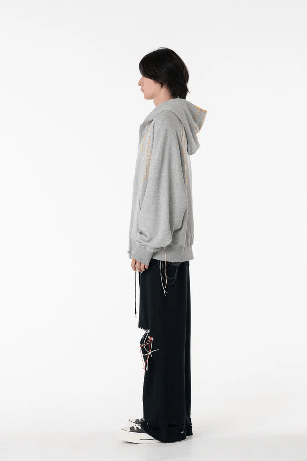 DISCOVERED/ディスカバード/LOOPING ZIP SWEAT HOODIE GREY 1