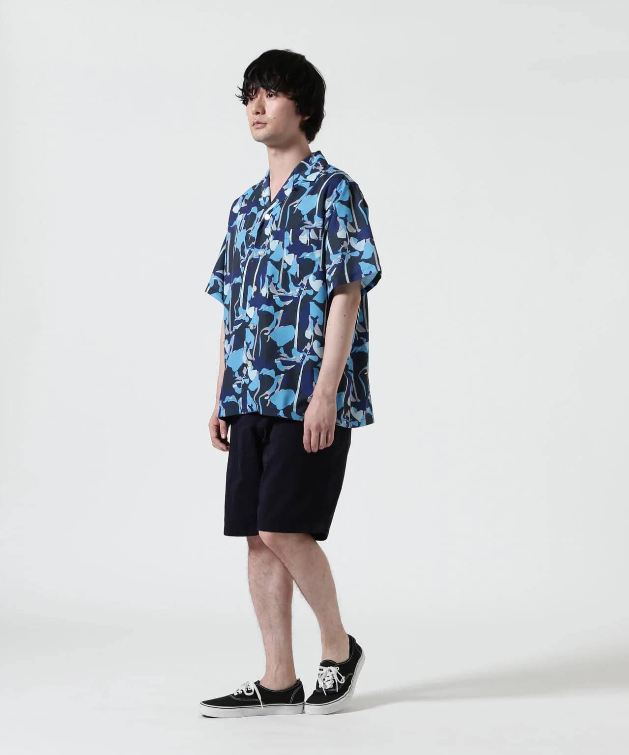 HOLO MARKET/ホロマーケット/HMV S/S SHIRTS/総柄アロハ半袖シャツ NAVY 1