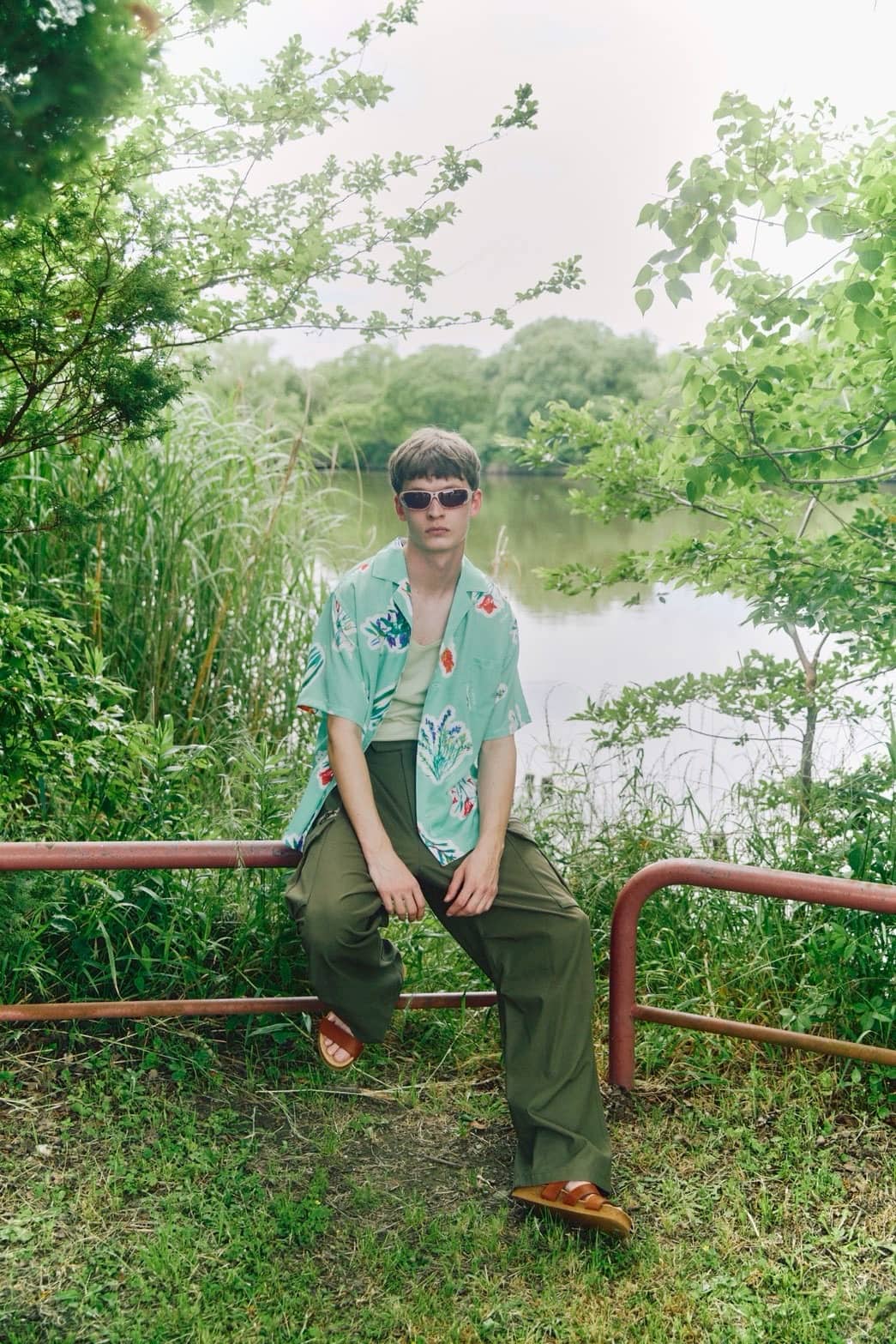 HOLO MARKET/ホロマーケット/HMV S/S SHIRTS/総柄アロハ半袖シャツ GREEN 1