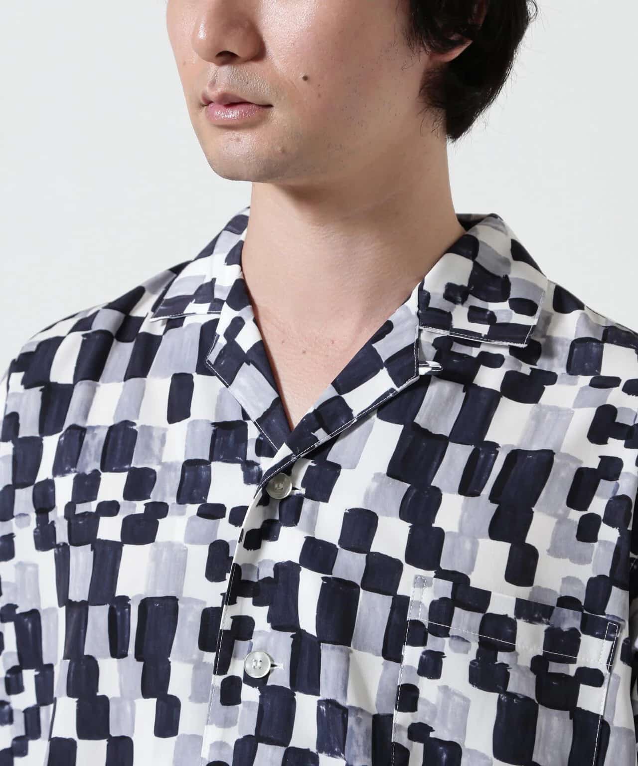 HOLO MARKET/ホロマーケット/HMV S/S SHIRTS/総柄アロハ半袖シャツ CHARCOAL 1