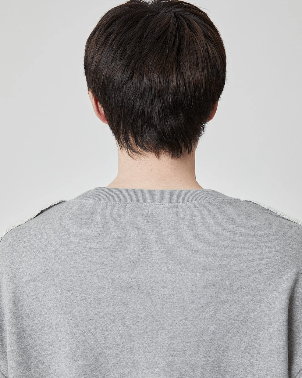 DISCOVERED/ディスカバード/CROCHET SLEEVE SWEAT(3 GRAY)｜ B