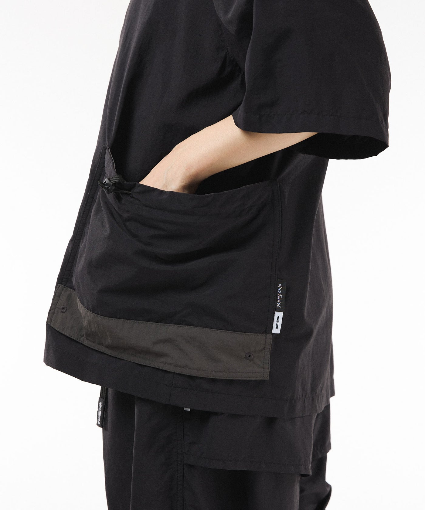 meltum × WILDTHINGS/メルタム × ワイルドシングス/SUPPLEX POUCH SHIRT BLACK 2