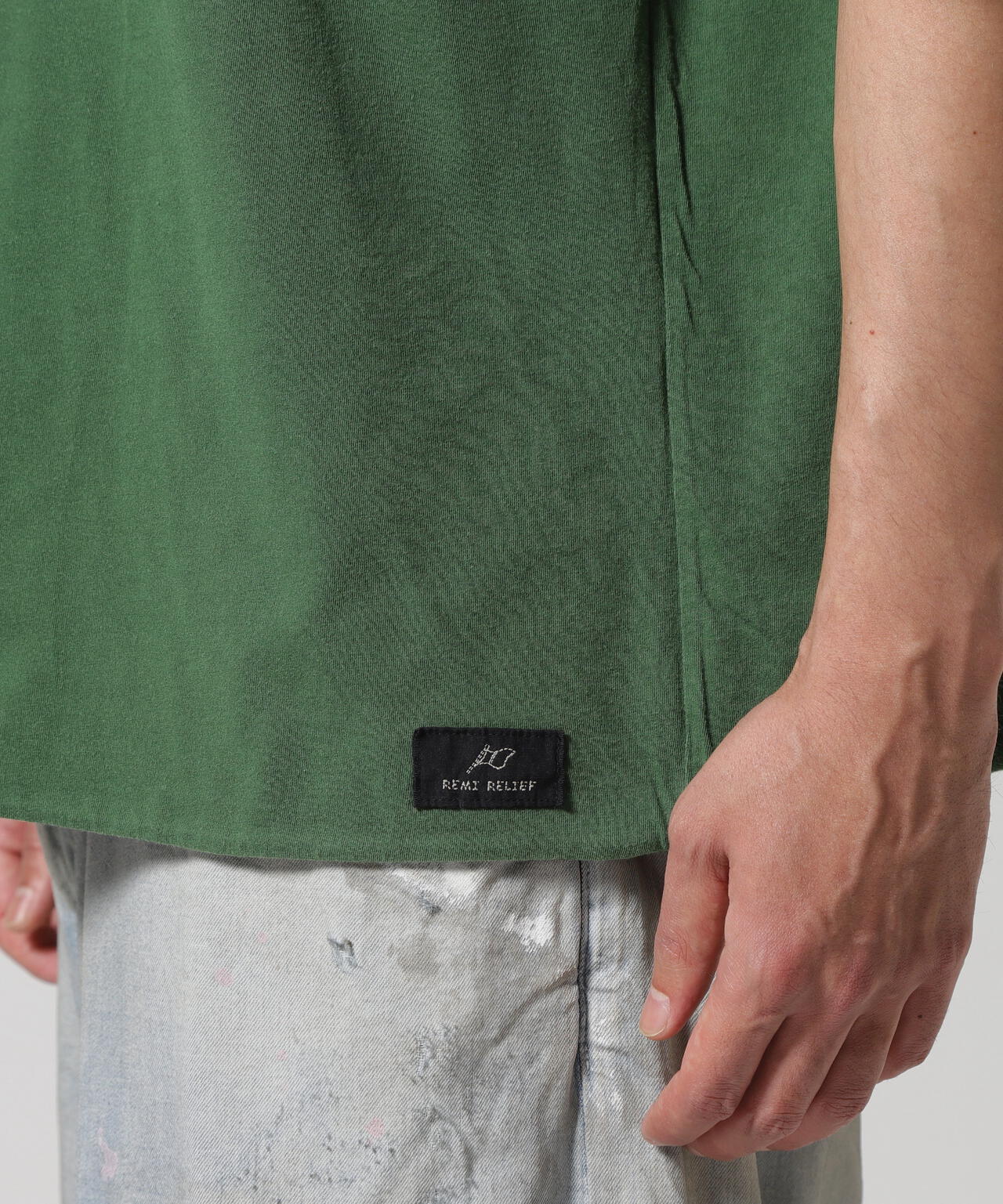 REMI RELIEF/レミレリーフ/別注40/- 天竺BIGサイズ リバーシブルT BLACK M