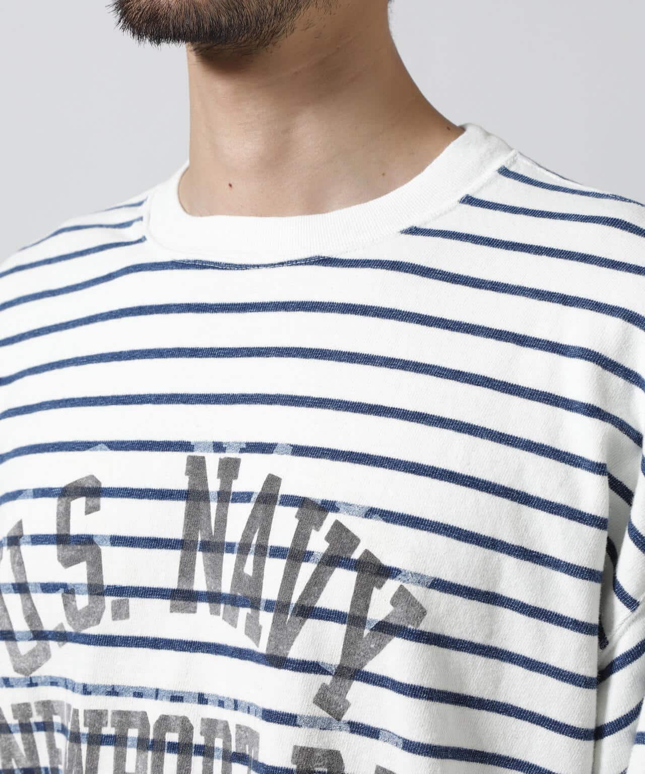 REMI RELIEF/レミレリーフ/INDIGOボーダーロンT（US NAVY) BLUE M