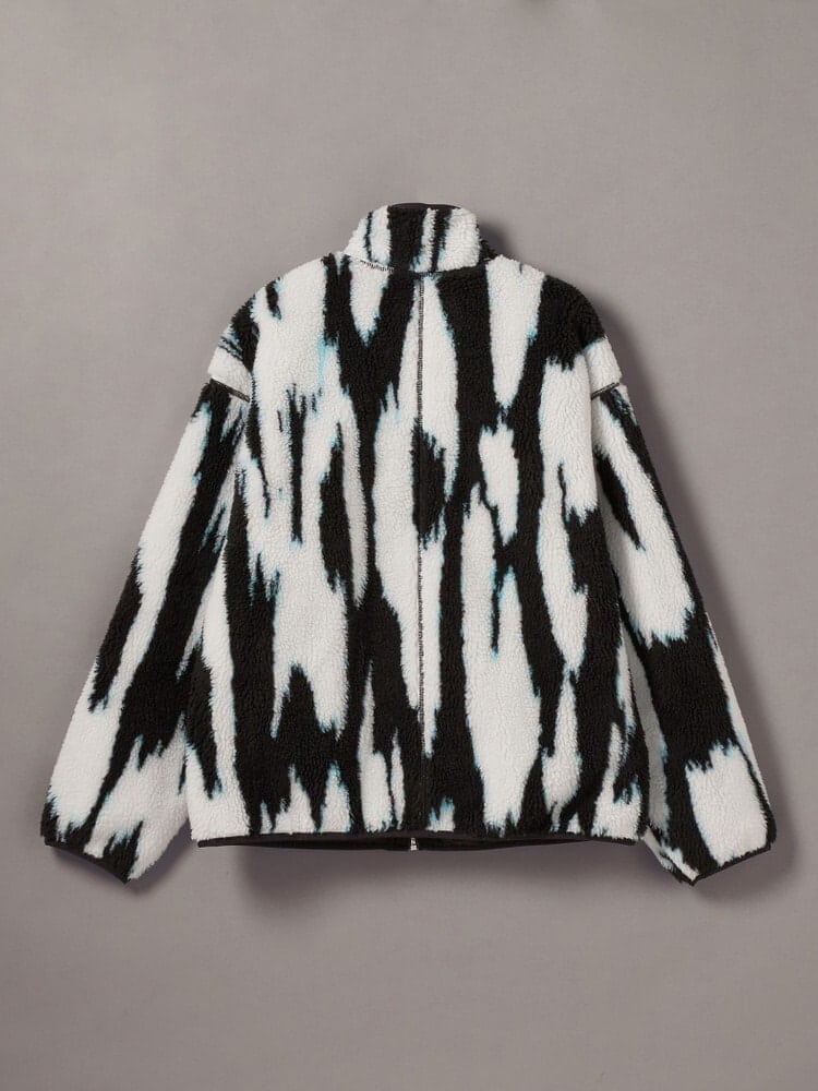 CalvinKlein/カルバンクライン/LS JACQUARD 3 SHERPA JACKET(S BLACK