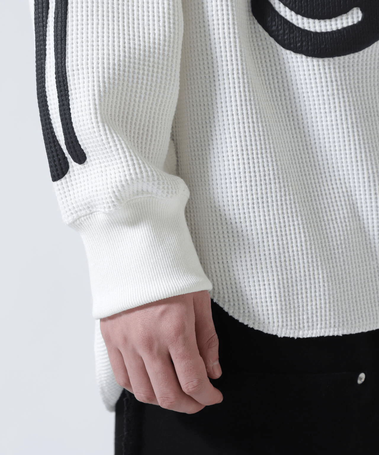 DISCOVERED/ディスカバード/別注BONE WAFFLE LONG SLEEVE TEE WHITE 1