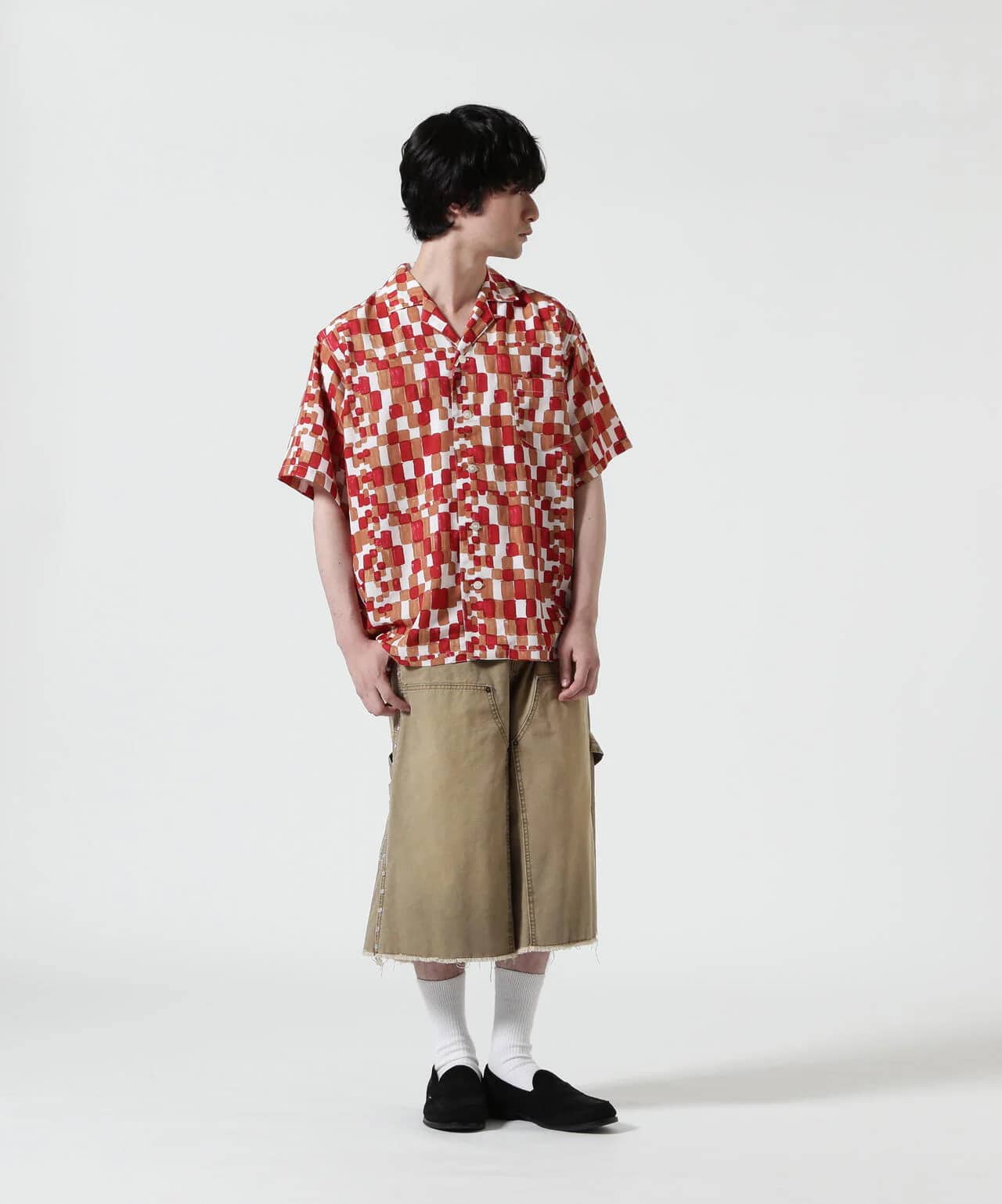 HOLO MARKET/ホロマーケット/HMV S/S SHIRTS/総柄アロハ半袖シャツ RED 1