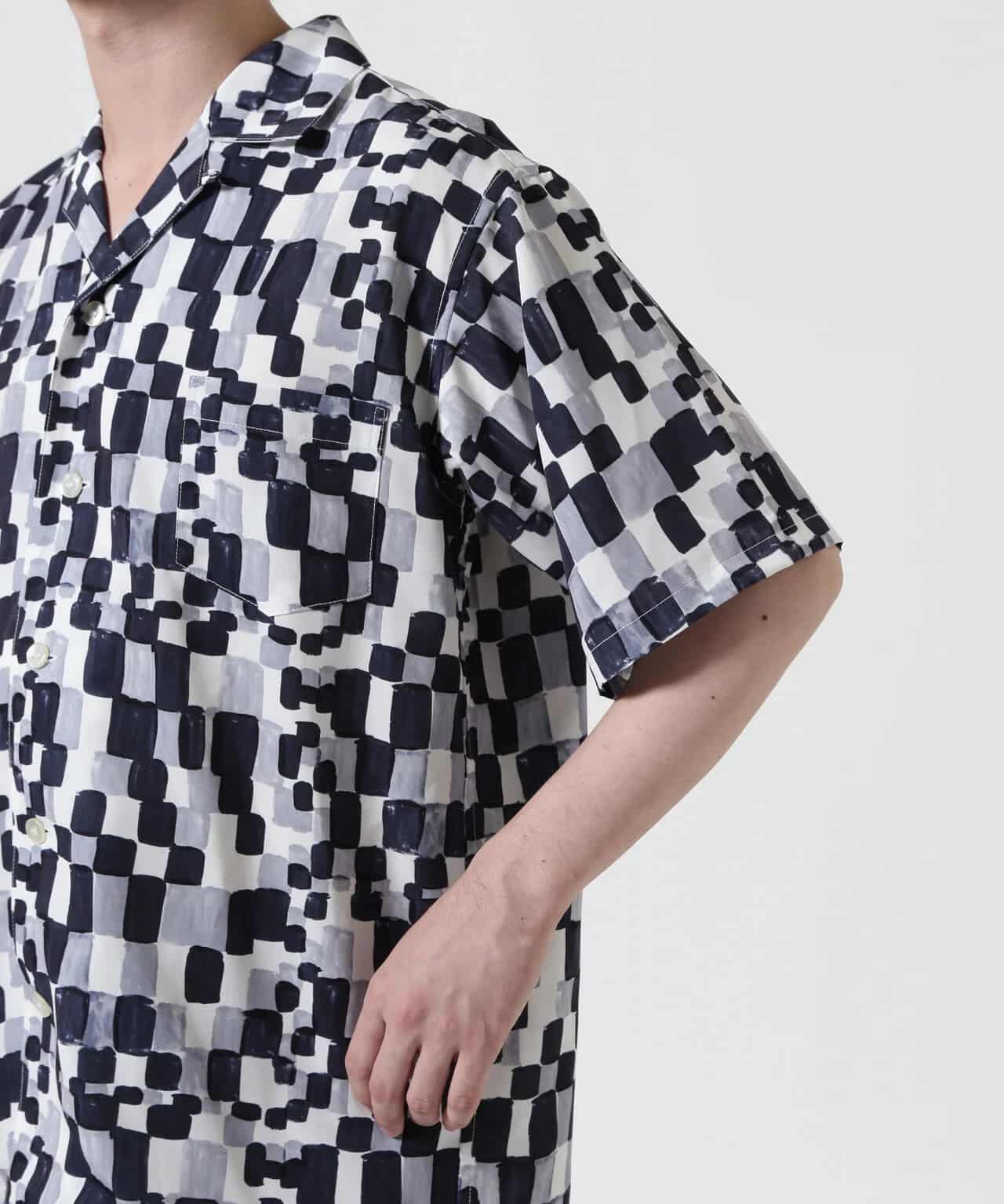 HOLO MARKET/ホロマーケット/HMV S/S SHIRTS/総柄アロハ半袖シャツ CHARCOAL 1