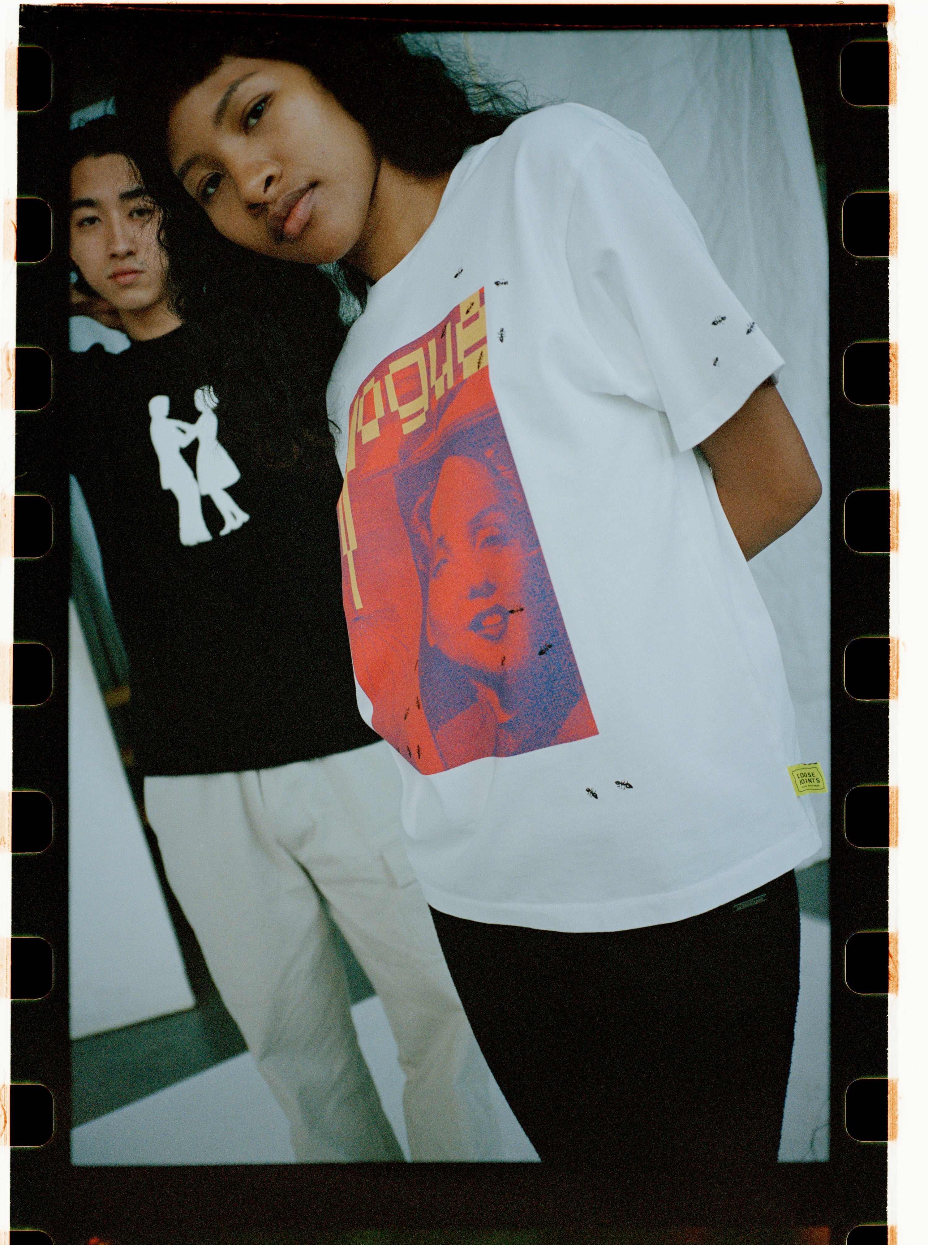 loosejoints/ルーズジョインツ/ORIGATO PLASTICO (HAJIME TACHIBANA ＋ MATERIAL) - 'MONACO-VOGUE' S/S TEE WHITE S