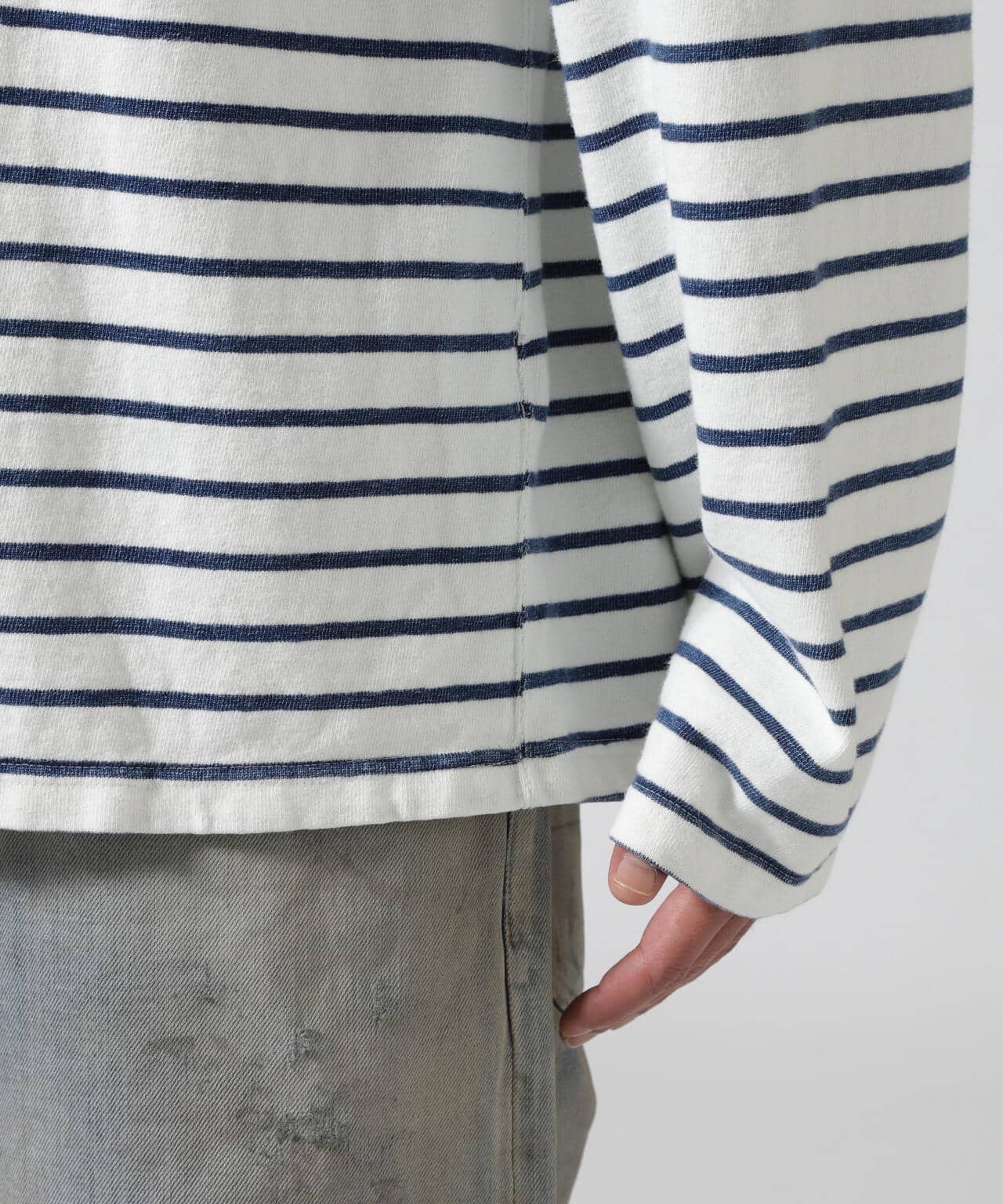 REMI RELIEF/レミレリーフ/INDIGOボーダーロンT（US NAVY) BLUE M