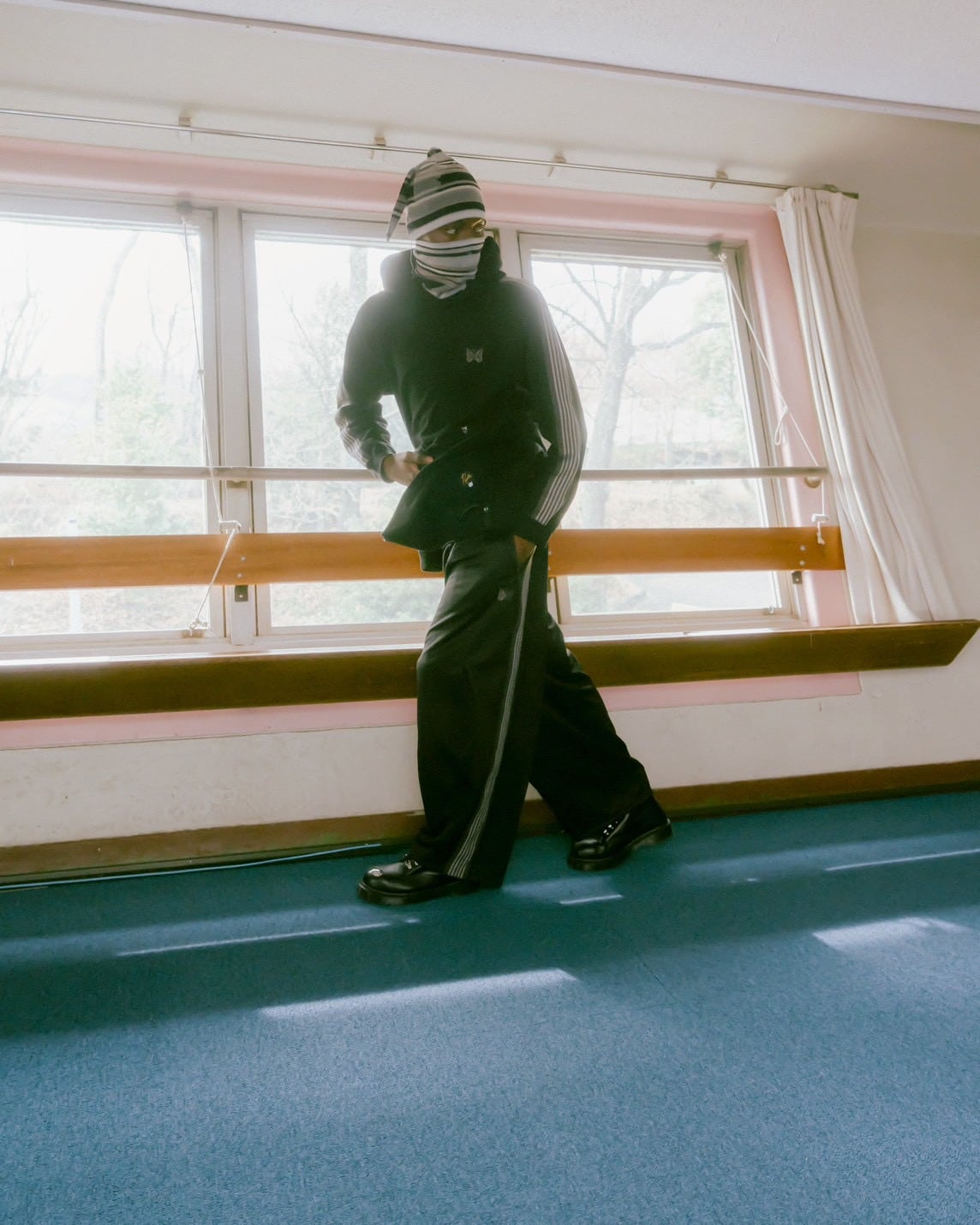 Needles/ニードルズ/【B'2nd EXCLUSIVE】Track Hoodie - Cotton Jersey BLACK×GRAY S