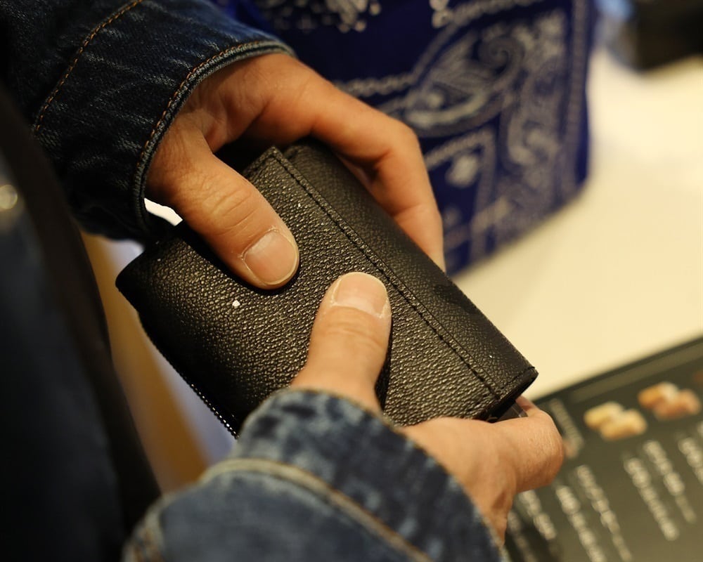 GENTIL BANDIT/ジャンティバンティ/トライフォールドウォレット ブラックカモ F