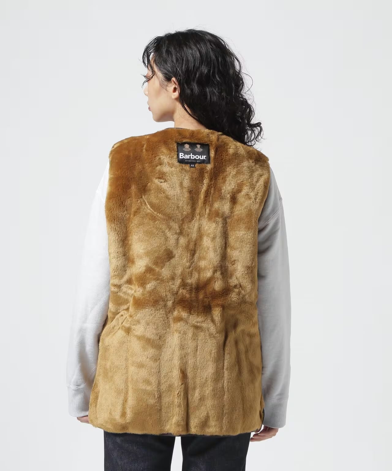 BARBOUR/バブアー/フロントジップファーライナーベスト（レギュラーフィット） BROWN 42