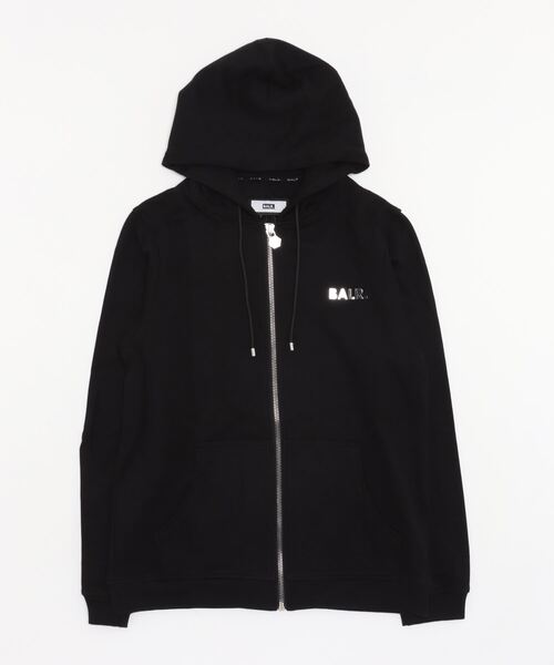 BALR./ボーラー/Q-SERIES STRAIGHT ZIP ZIPPED HOODIE BLACK M