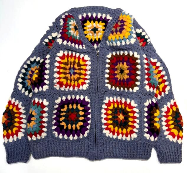 MacMahon Knitting Mills Crochet V-neck Cardigan