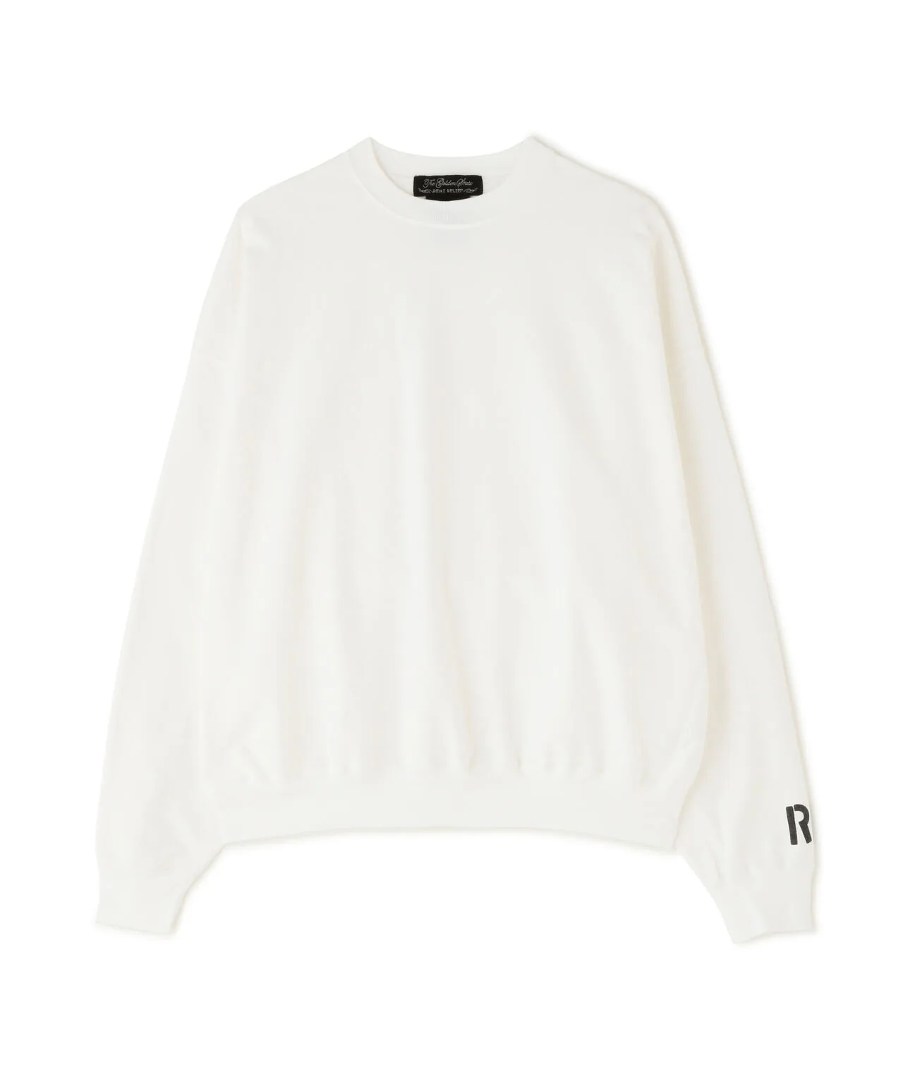 REMI RELIEF/レミレリーフ/別注LW加工裏毛BIGサイズクルースウェット OFF WHITE L
