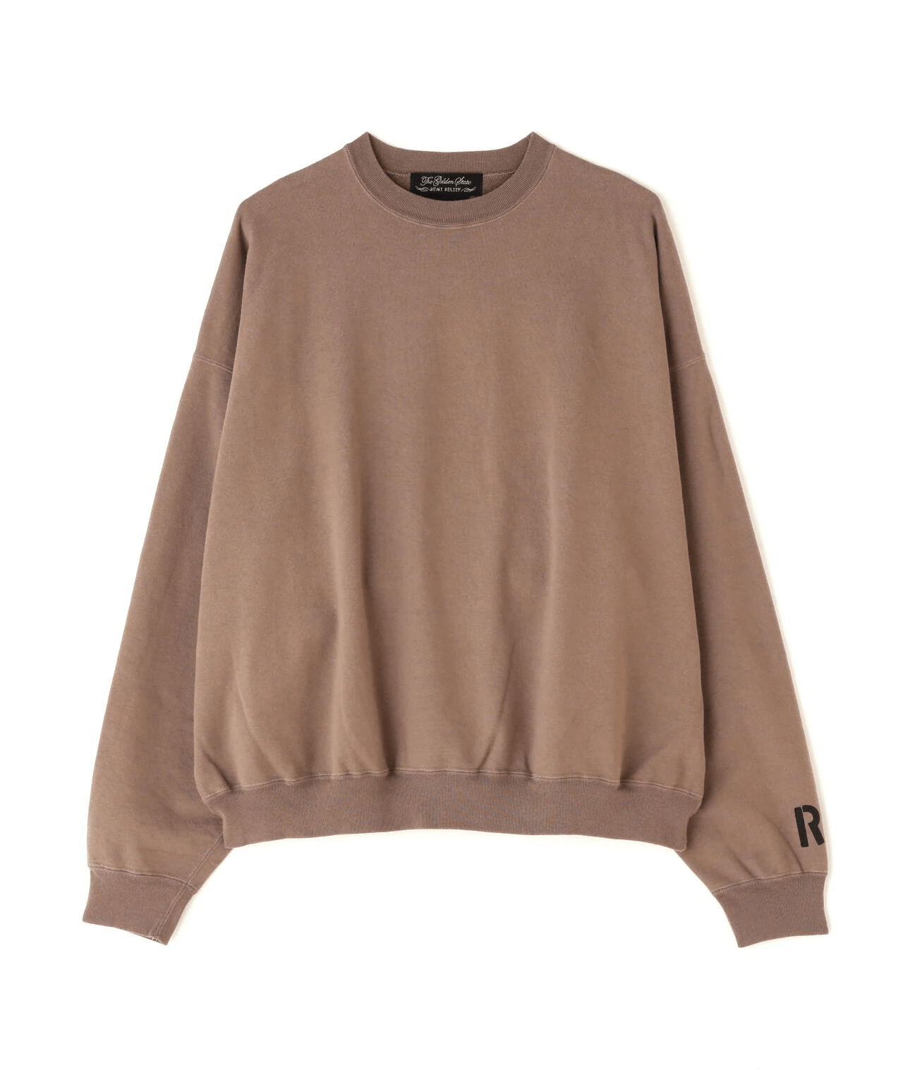 REMI RELIEF/レミレリーフ/別注LW加工裏毛BIGサイズクルースウェット BEIGE L