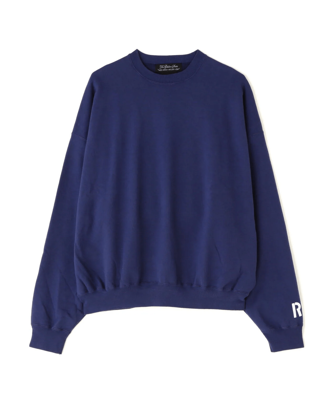 REMI RELIEF/レミレリーフ/別注LW加工裏毛BIGサイズクルースウェット NAVY M