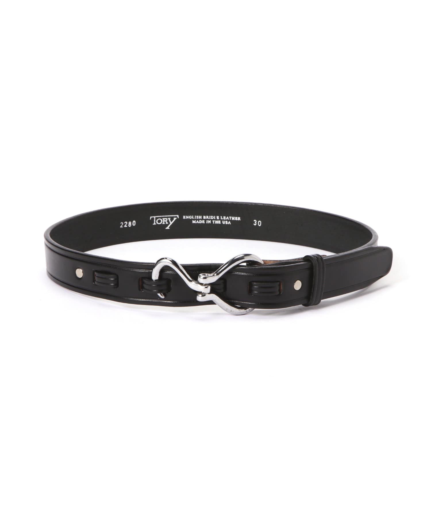 TORY LEATHER/トリーレザー/Nickel Hoof Pick Belt BLACK 34