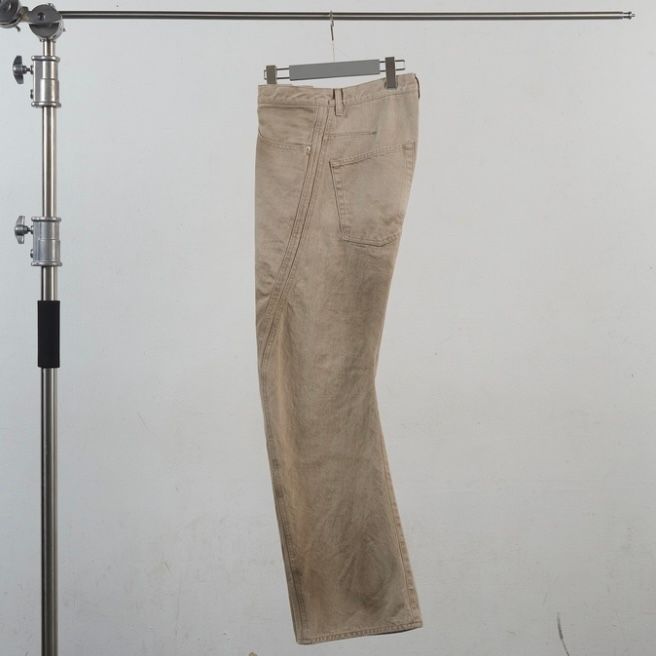 NVRFRGT/ネバーフォーゲット/3D TWISTED JEANS BEIGE 2