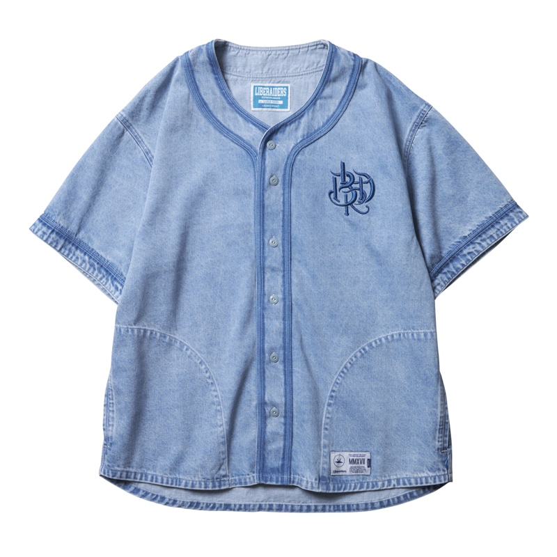 Liberaiders/リベレイダース/DENIM BASEBALL SHIRT BLUE L