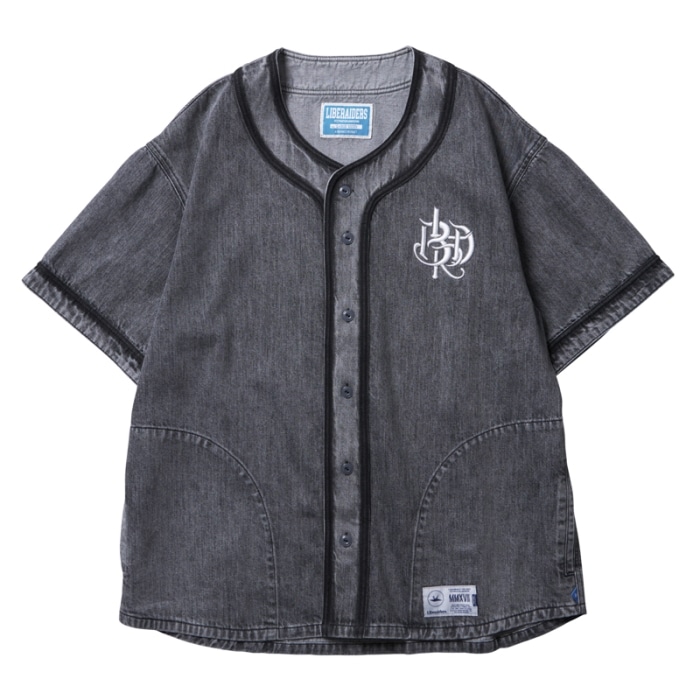Liberaiders/リベレイダース/DENIM BASEBALL SHIRT BLACK XL