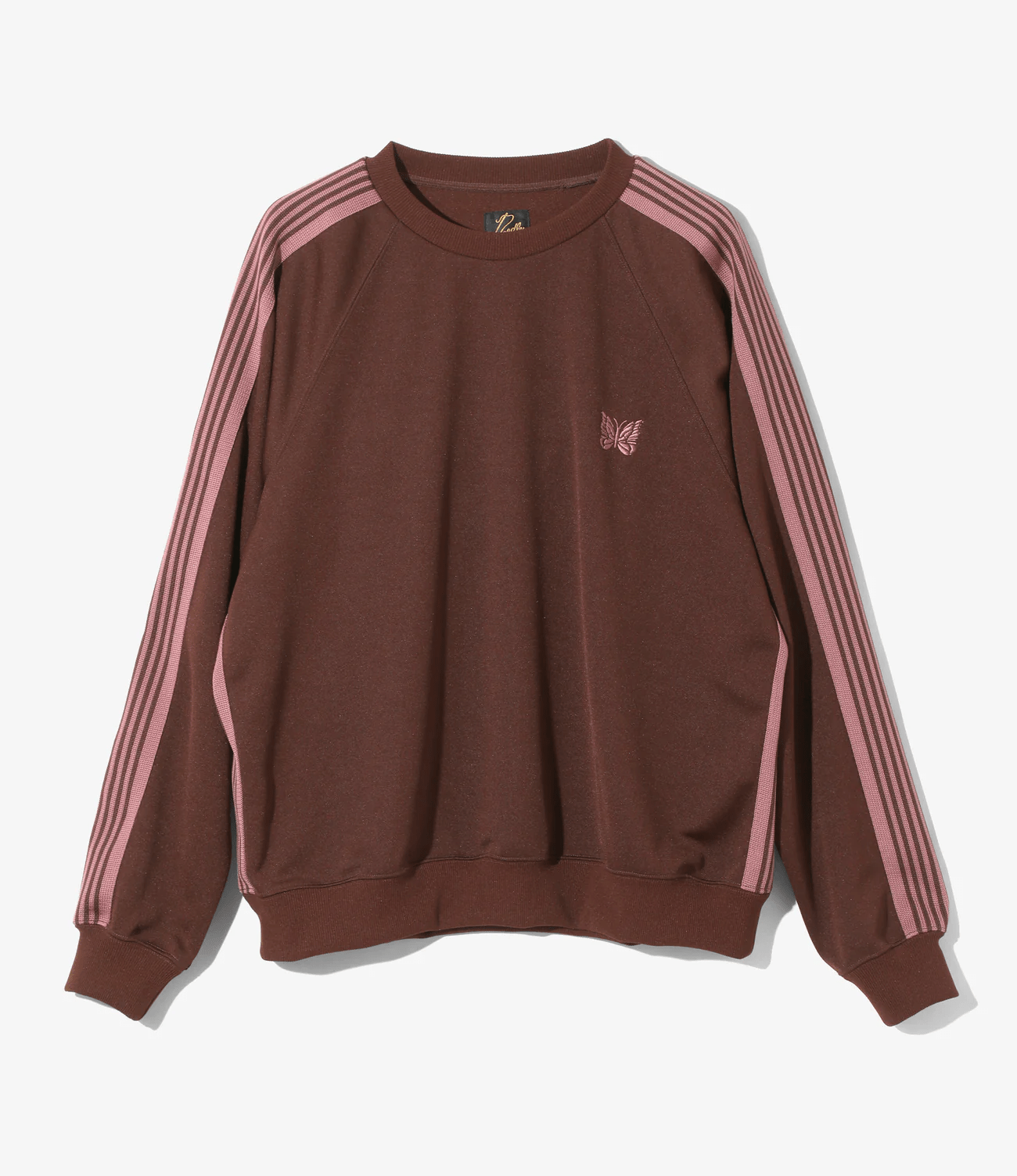 Needles/ニードルズ/Track Crew Neck Shirt - Poly Smooth A-brown M