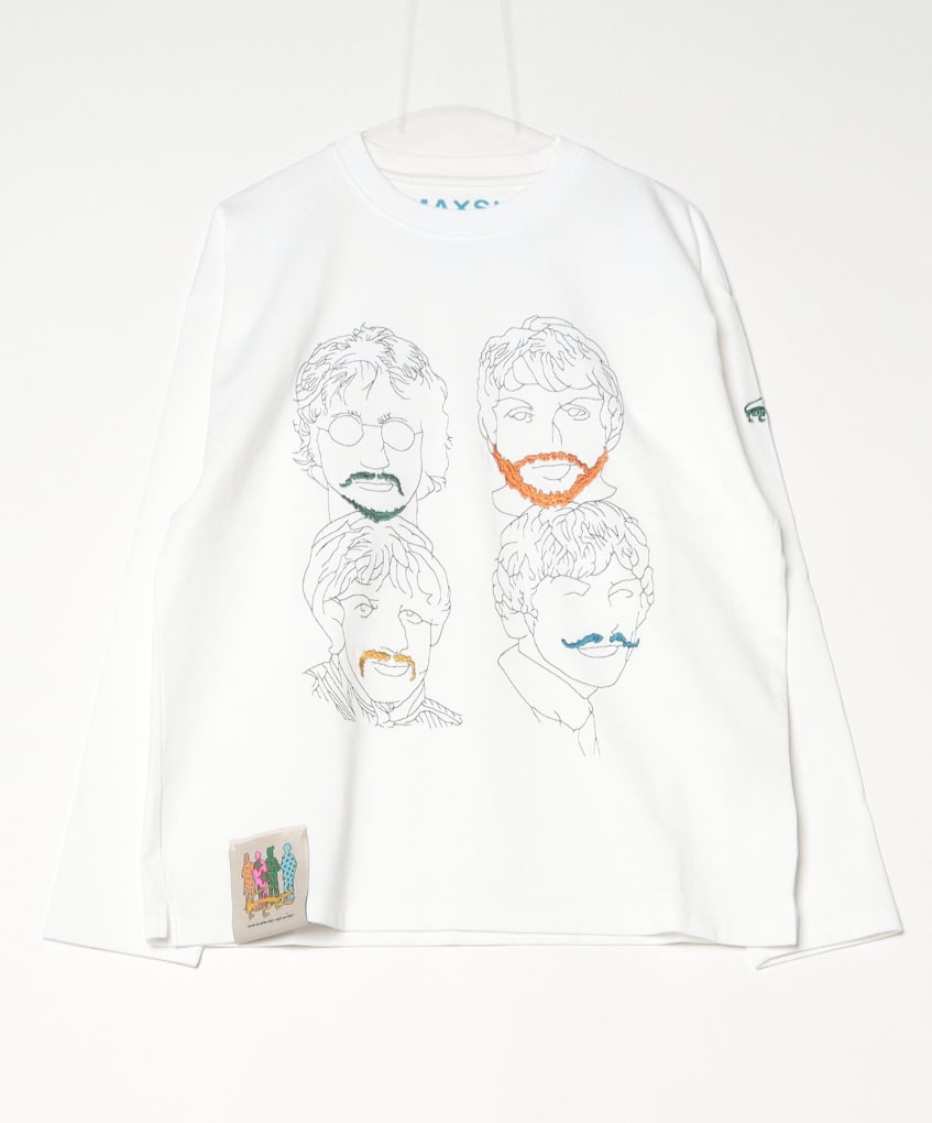 maxsix/マックスシックス/４MAN EMBROIDERY L/S TEE White M