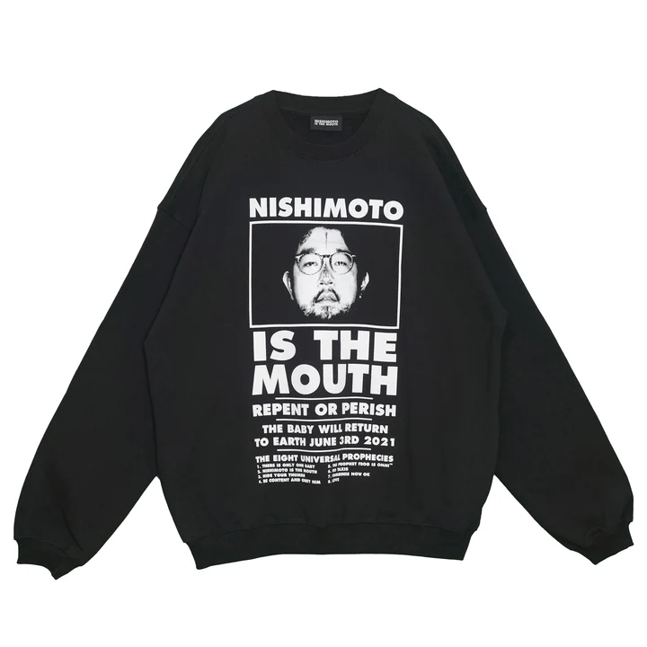 NISHIMOTO IS THE MOUTH/ニシモトイズザマウス/SWEATSHIRT NIM-L14CM BLACK M