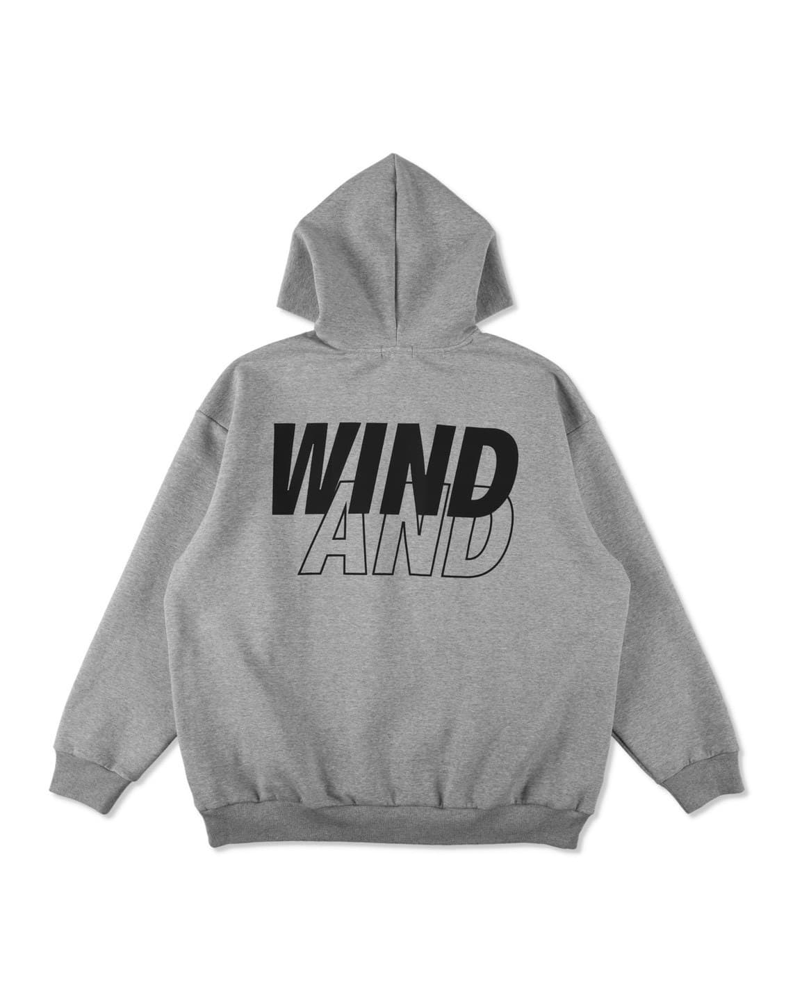 WINDANDSEA/ウィンダンシー/Loose fit Hooded Sweatshirt GRAY M