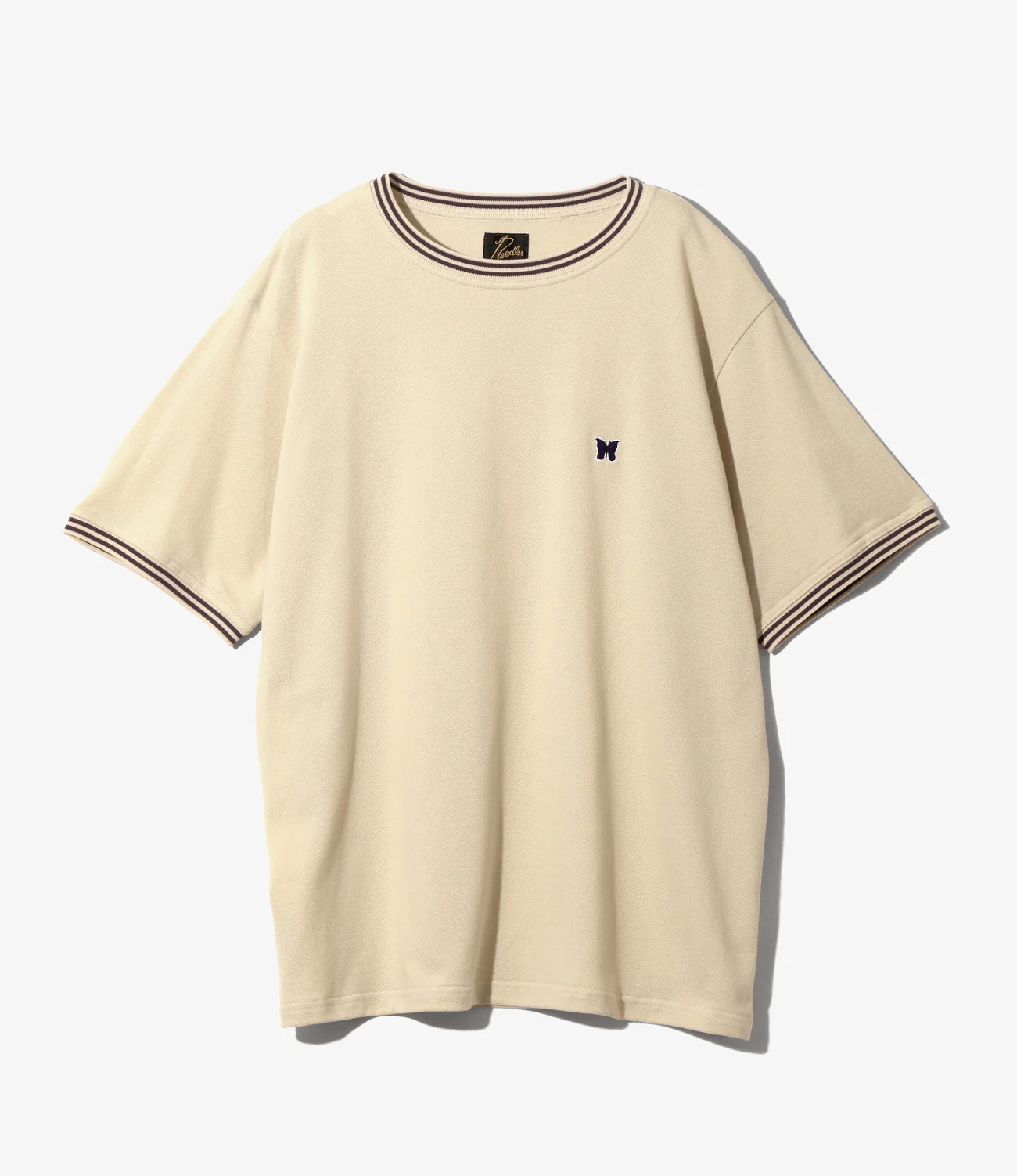 Needles/ニードルズ/RINGER TEE - COTTON PIQUE BEIGE M
