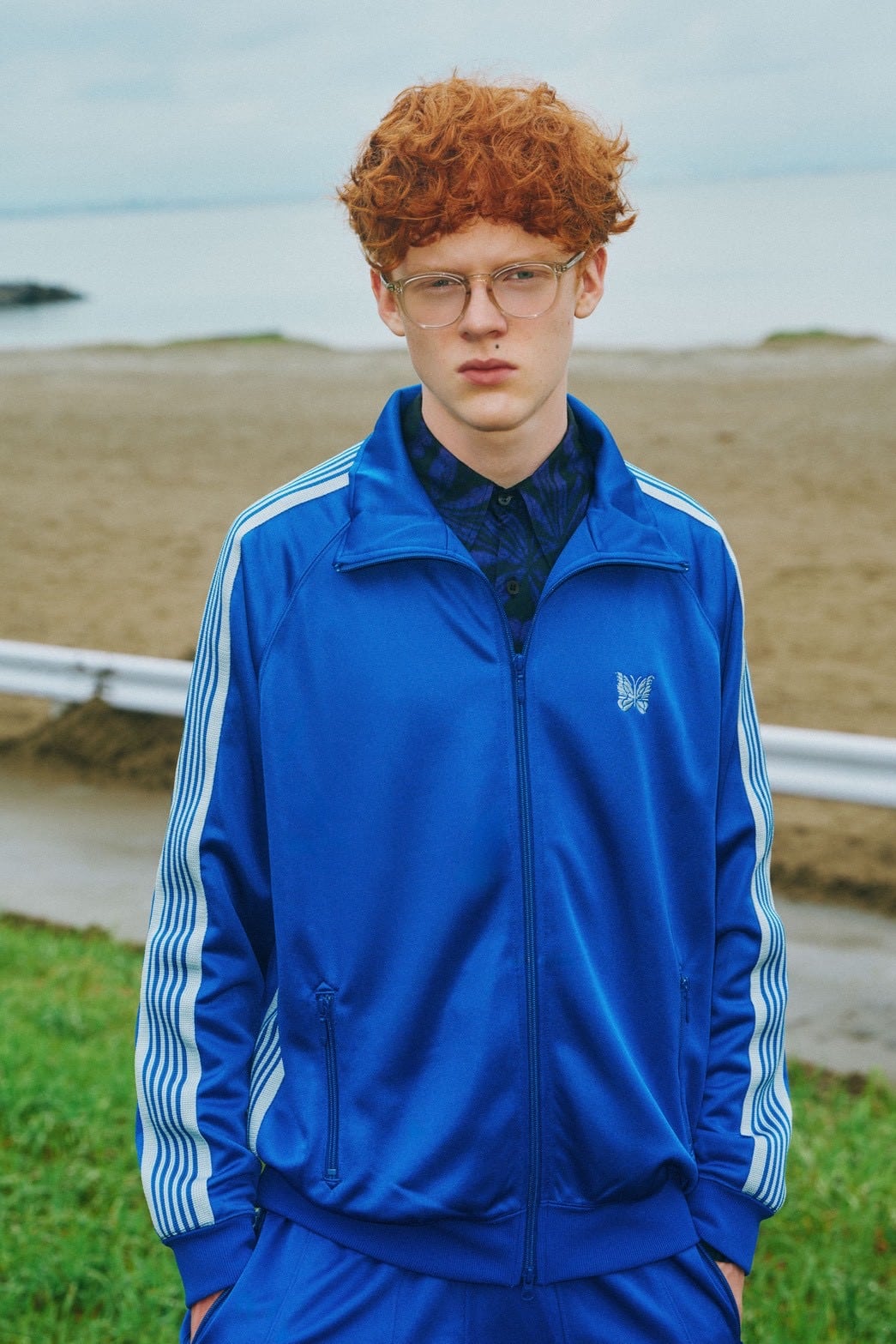 NEEDLES【B’2nd EXCLUSIVE】/ニードルズ【B'2nd別注】/TRACK JACKET - POLY SMOOTH BLUE XL