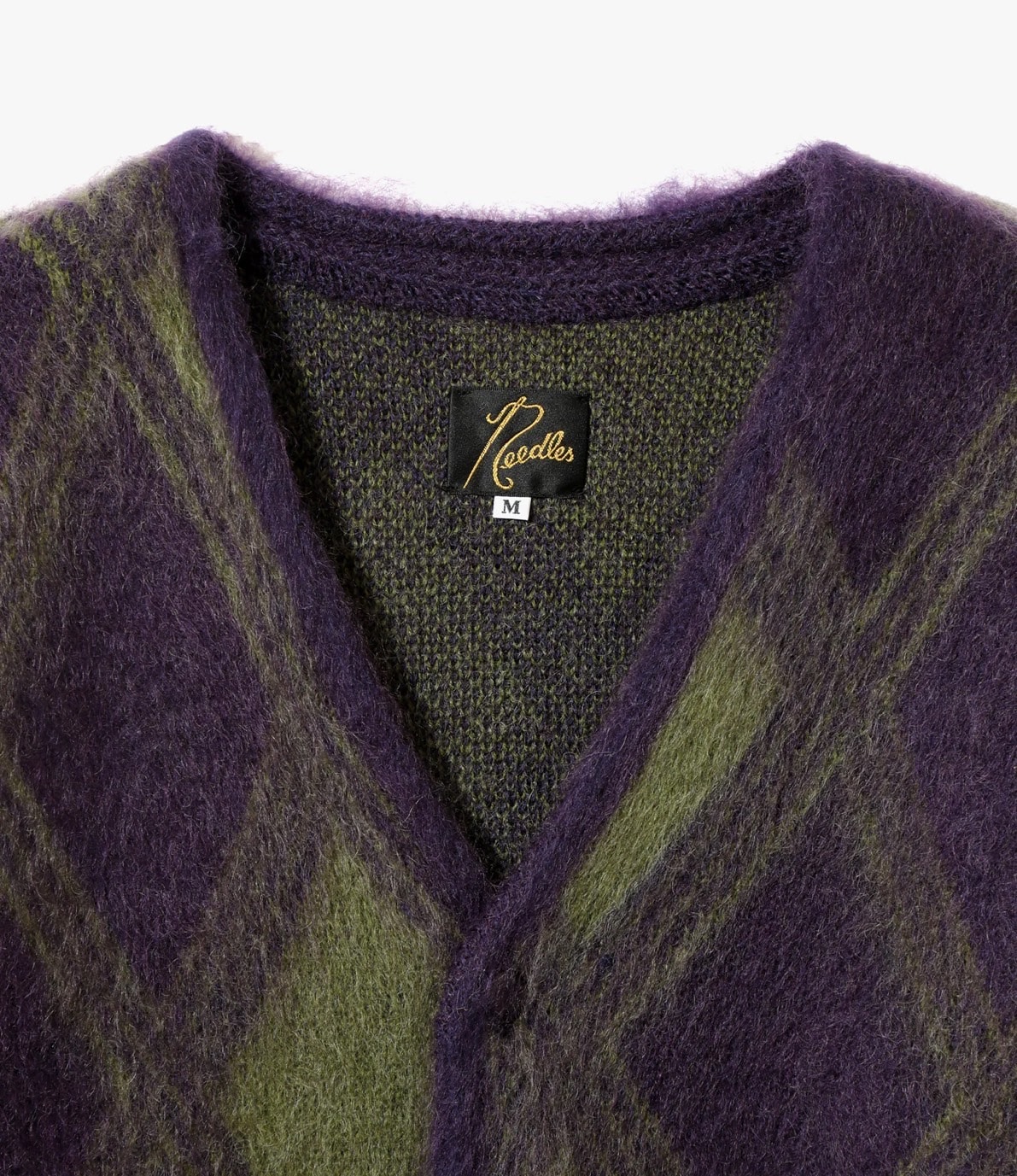 Needles Mohair Cardigan - Argyle(S PURPLE/Argyle)｜ ビーバー