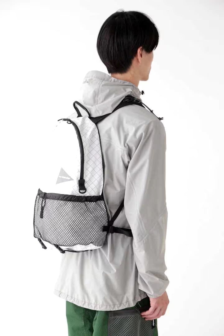 and wander/アンドワンダー/ECOPAK 20Lbackpack WHITE FREE/20L