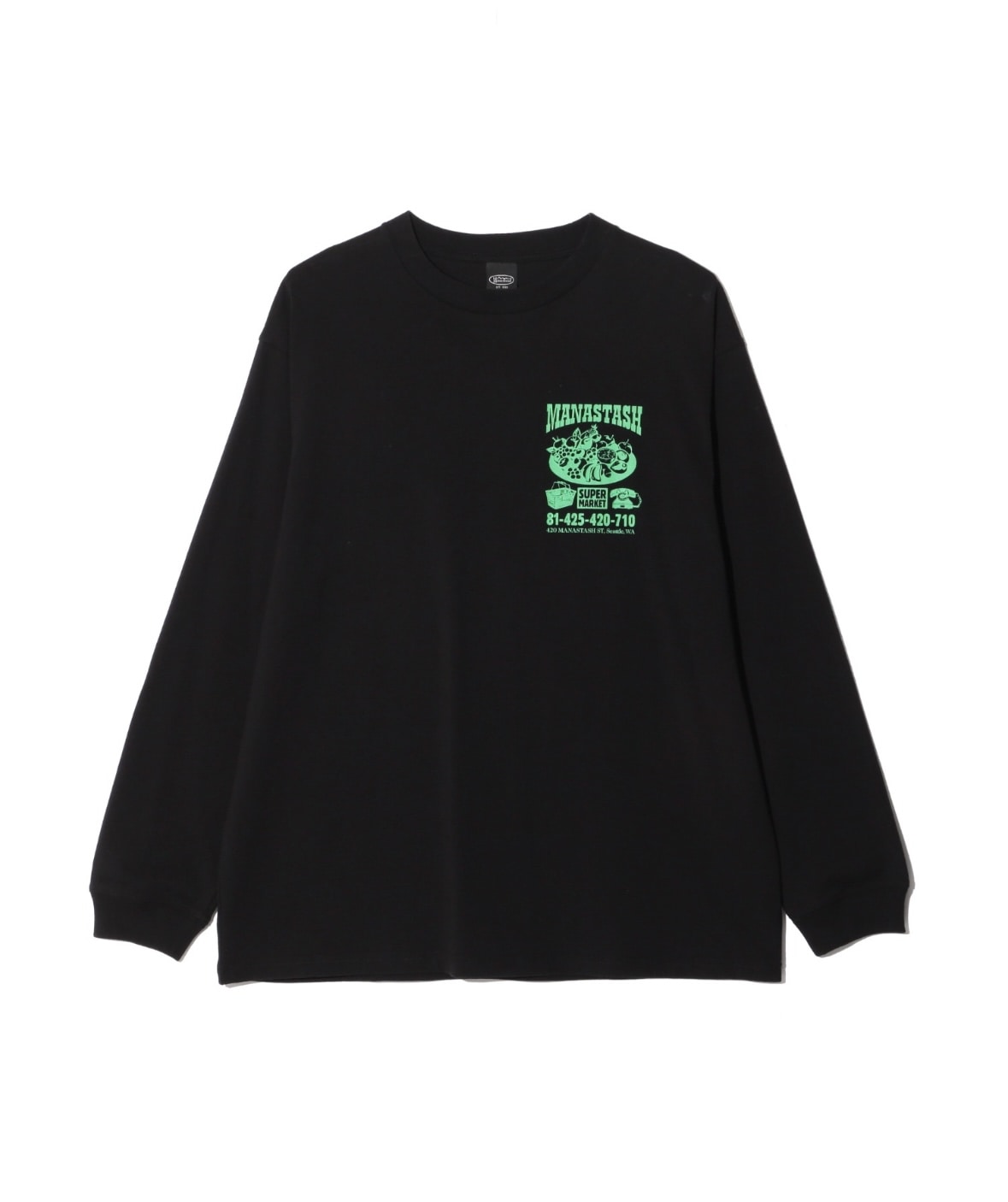 MANASTASH/マナスタッシュ/CiTee L/S SUPERMARKET BLACK M