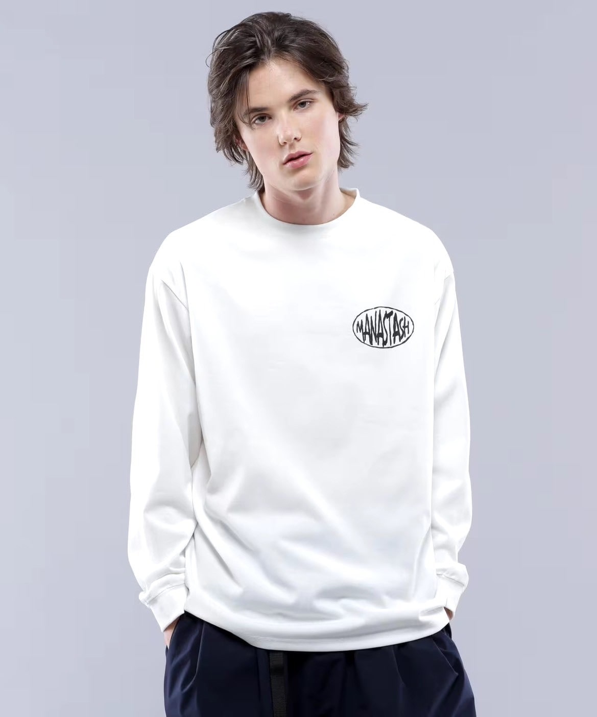MANASTASH/マナスタッシュ/RE:POLY L/S TEE BEAVER WHITE M