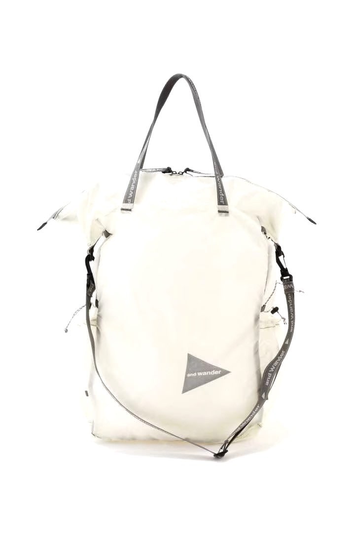 and wander/アンドワンダー/sil tote bag CHARCOAL GREY FREE