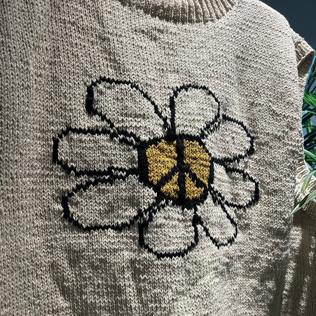 MacMahon Knitting Mills/マクマホンニッティングミルズ/別注Peace ＆ Flower Vest