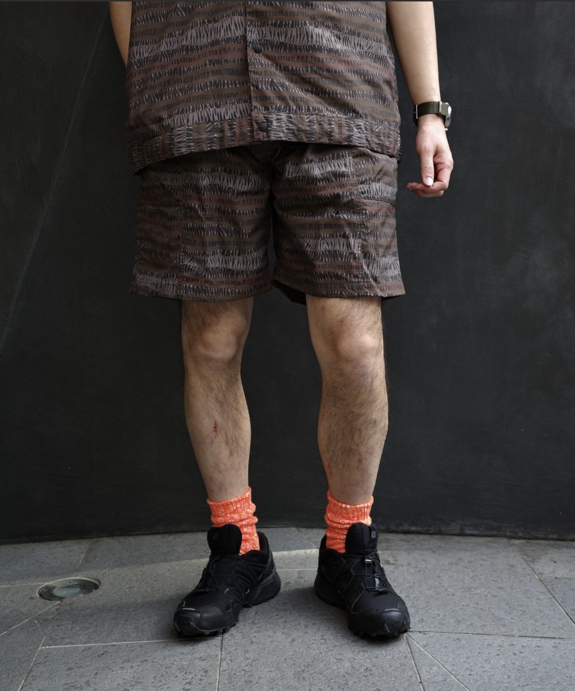 Jagged Edge Mountain Gear/ジャギッドエッジマウンテンギア/別注CAMOUFLAGE PRINTED SHORTS BROWN M