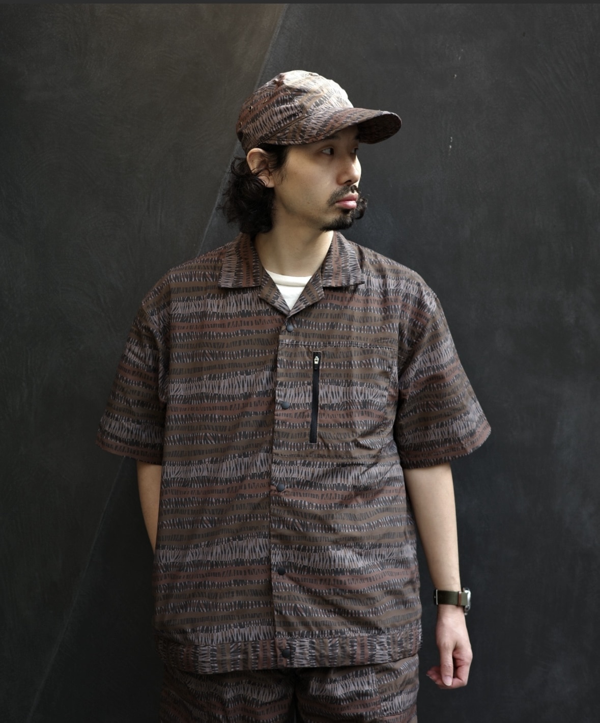 Jagged Edge Mountain Gear/ジャギッドエッジマウンテンギア/別注S/S SHIRT BROWN M