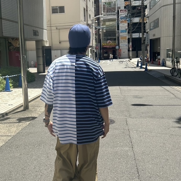 CMF OUTDOOR GARMENT/シーエムエフアウトドアガーメント/別注BORDER TEE S/S NAVY M