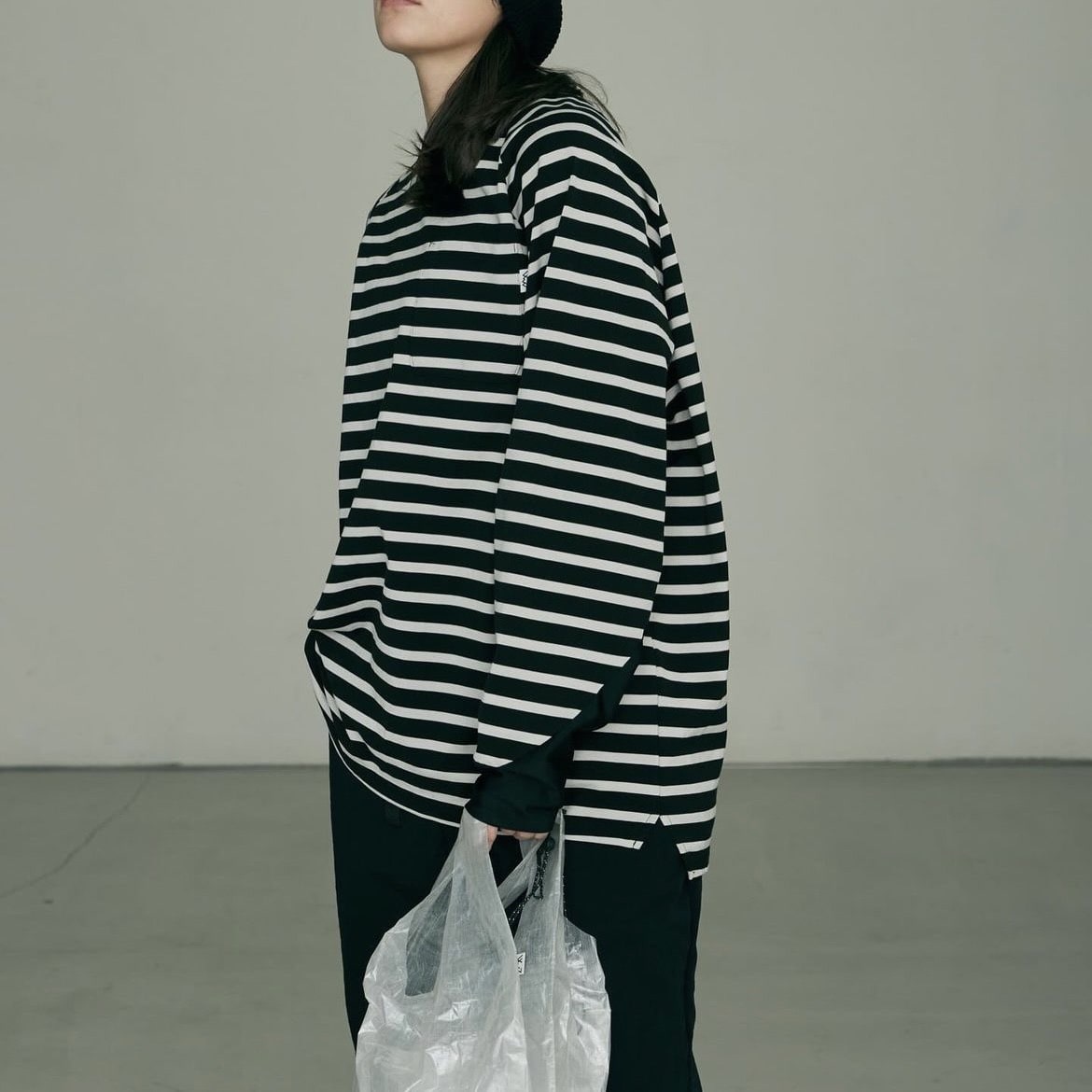 CMF OUTDOOR GARMENT/シーエムエフアウトドアガーメント/BORDER TEE L/S BLACK M