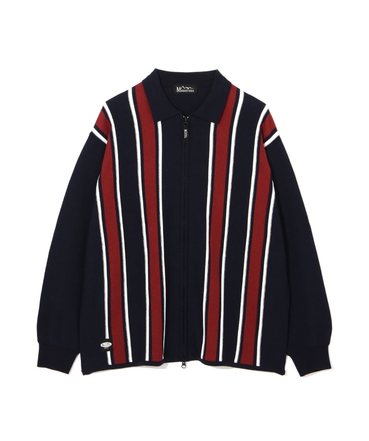 MANASTASH/マナスタッシュ/MCA STRIPE ZIP KNIT GREEN S