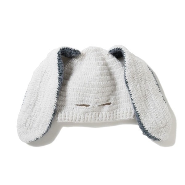 MacMahon Knitting Mills/マクマホンニッティングミルズ/Knit Beanie-Rabbite BEIGE FREE