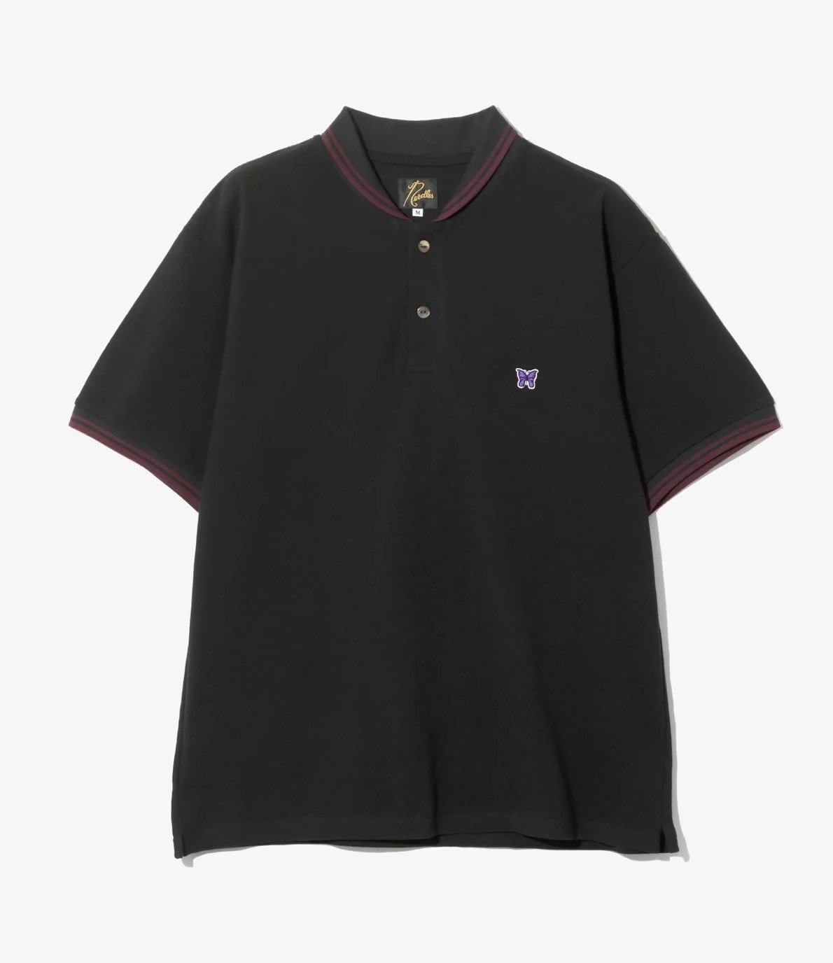 Needles/ニードルズ/Shawl Collar S/S Polo - Cotton Pique 25SS WINE S